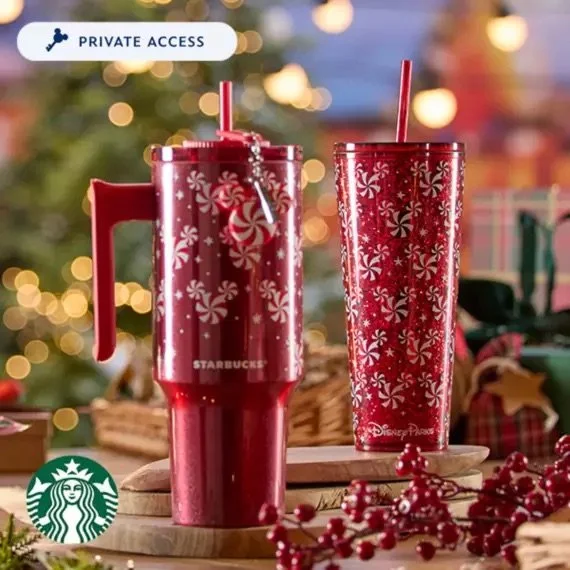 New Mickey Mouse Icon Peppermint Swirl Holiday Starbucks